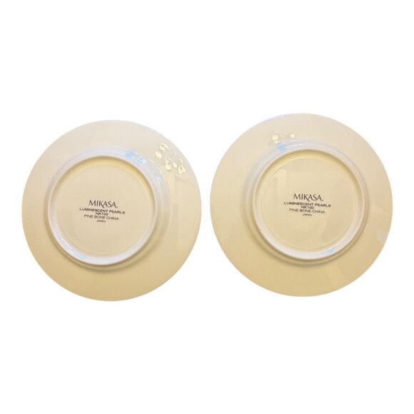Mikasa Luminous Pearls Fine Bone China Bread Plates Set Of 2 Elegant Discontinue - Picture 3 of 4